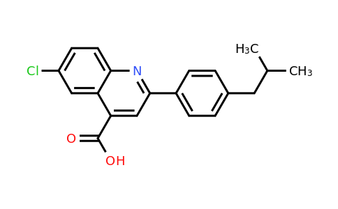 CAS 895965-44-3 | 6-Chloro-2-(4-isobutylphenyl)quinoline-4-carboxylic acid