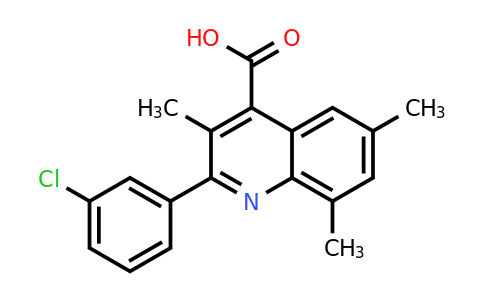 CAS 895965-50-1 | 2-(3-Chlorophenyl)-3,6,8-trimethylquinoline-4-carboxylic acid