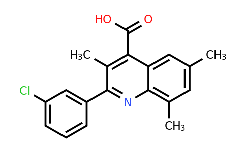 2-(3-Chlorophenyl)-3,6,8-trimethylquinoline-4-carboxylic acid