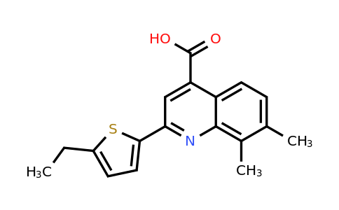 CAS 895966-56-0 | 2-(5-Ethylthiophen-2-yl)-7,8-dimethylquinoline-4-carboxylic acid