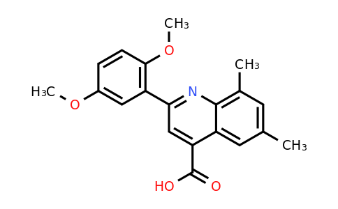 CAS 897554-62-0 | 2-(2,5-Dimethoxyphenyl)-6,8-dimethylquinoline-4-carboxylic acid