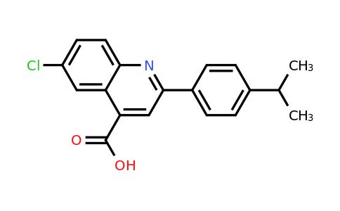CAS 897560-12-2 | 6-Chloro-2-(4-isopropylphenyl)quinoline-4-carboxylic acid