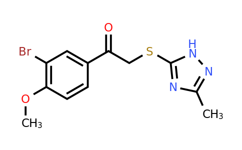 CAS 898639-56-0 | 1-(3-Bromo-4-methoxyphenyl)-2-[(3-methyl-1H-1,2,4-triazol-5-yl)sulfanyl]ethan-1-one