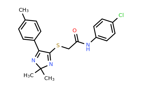 CAS 899914-69-3 | N-(4-chlorophenyl)-2-{[2,2-dimethyl-5-(4-methylphenyl)-2H-imidazol-4-yl]sulfanyl}acetamide