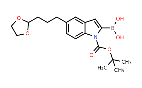 CAS 906000-55-3 | 2-borono-5-[3-(1,3-dioxolan-2-yl)propyl]-1H-indole-1-carboxylic acid-1-(1,1-dimethylethyl) ester