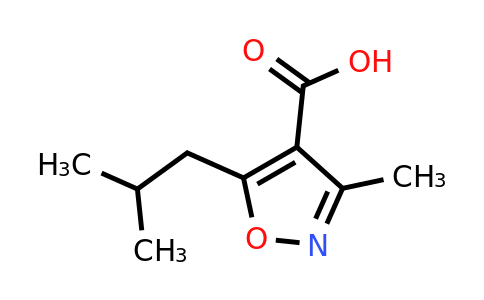 CAS 90643-65-5 | 5-Isobutyl-3-methyl-isoxazole-4-carboxylic acid