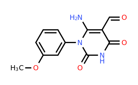 CAS 910443-02-6 | 6-Amino-1-(3-methoxyphenyl)-2,4-dioxo-1,2,3,4-tetrahydropyrimidine-5-carbaldehyde