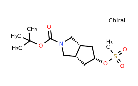 CAS 912563-48-5 | tert-butyl rel-(3aR,5r,6aS)-5-methylsulfonyloxy-3,3a,4,5,6,6a-hexahydro-1H-cyclopenta[c]pyrrole-2-carboxylate