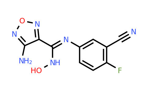 (Z)-4-amino-N'-(3-cyano-4-fluorophenyl)-N-hydroxy-1,2,5-oxadiazole-3-carboximidamide