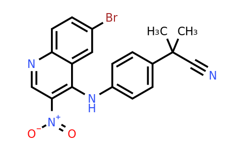 CAS 915019-51-1 | 2-(4-((6-Bromo-3-nitroquinolin-4-yl)amino)phenyl)-2-methylpropanenitrile