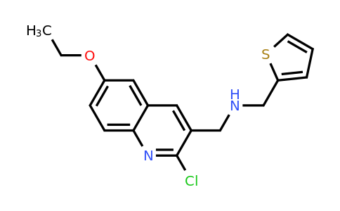 CAS 917746-10-2 | 1-(2-Chloro-6-ethoxyquinolin-3-yl)-N-(thiophen-2-ylmethyl)methanamine
