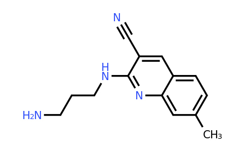 CAS 917746-14-6 | 2-((3-Aminopropyl)amino)-7-methylquinoline-3-carbonitrile