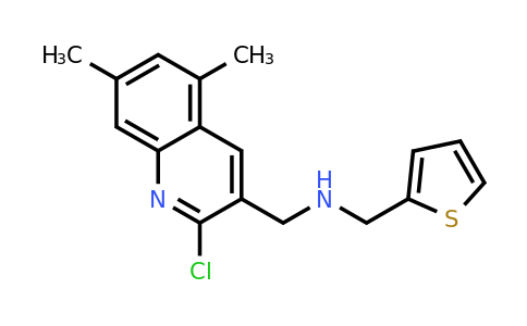 CAS 917747-05-8 | 1-(2-Chloro-5,7-dimethylquinolin-3-yl)-N-(thiophen-2-ylmethyl)methanamine