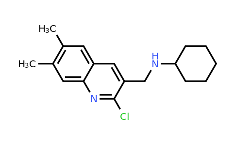 CAS 917747-06-9 | N-((2-Chloro-6,7-dimethylquinolin-3-yl)methyl)cyclohexanamine