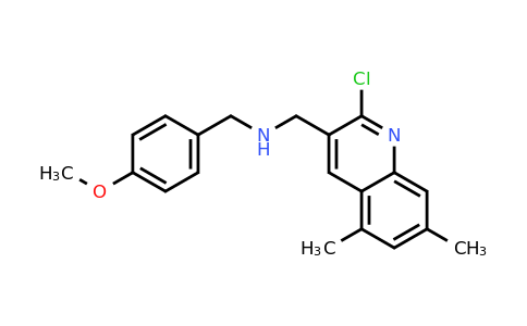 CAS 917747-08-1 | 1-(2-Chloro-5,7-dimethylquinolin-3-yl)-N-(4-methoxybenzyl)methanamine
