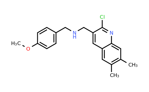 CAS 917748-02-8 | 1-(2-Chloro-6,7-dimethylquinolin-3-yl)-N-(4-methoxybenzyl)methanamine
