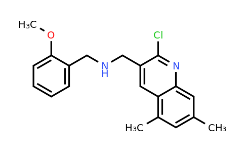 CAS 917748-05-1 | 1-(2-Chloro-5,7-dimethylquinolin-3-yl)-N-(2-methoxybenzyl)methanamine