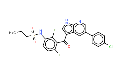 N-{3-[5-(4-chlorophenyl)-1H-pyrrolo[2,3-b]pyridine-3-
carbonyl]-2,4-difluorophenyl}propane-1-sulfonamide