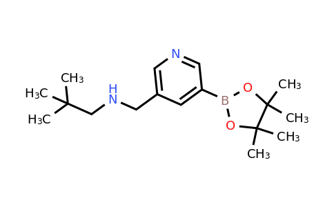 CAS 919347-21-0 | 2,2-Dimethyl-N-((5-(4,4,5,5-tetramethyl-1,3,2-dioxaborolan-2-yl)pyridin-3-yl)methyl)propan-1-amine