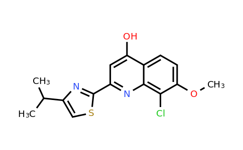 CAS 923289-39-8 | 8-Chloro-2-(4-isopropylthiazol-2-yl)-7-methoxyquinolin-4-ol