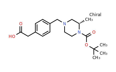 CAS 923565-73-5 | 1-Piperazinecarboxylic acid, 4-[[4-(carboxymethyl)phenyl]methyl]-2-methyl-, 1,1-dimethylethyl ester, (2S)-
