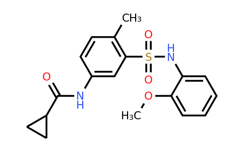 CAS 924138-80-7 | N-{3-[(2-methoxyphenyl)sulfamoyl]-4-methylphenyl}cyclopropanecarboxamide