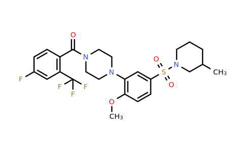 CAS 924564-95-4 | 1-[4-fluoro-2-(trifluoromethyl)benzoyl]-4-{2-methoxy-5-[(3-methylpiperidin-1-yl)sulfonyl]phenyl}piperazine