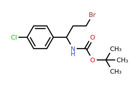 CAS 924817-98-1 | Tert-butyl 3-bromo-1-(4-chlorophenyl)propylcarbamate