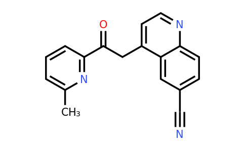 CAS 924898-11-3 | 4-(2-(6-Methylpyridin-2-yl)-2-oxoethyl)quinoline-6-carbonitrile