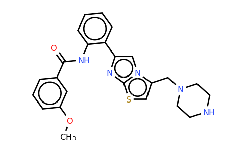 CAS 925437-59-8 | 3-Methoxy-N-(2-(3-(piperazin-1-ylmethyl)imidazo[2,1-B]thiazol-6-YL)phenyl)benzamide