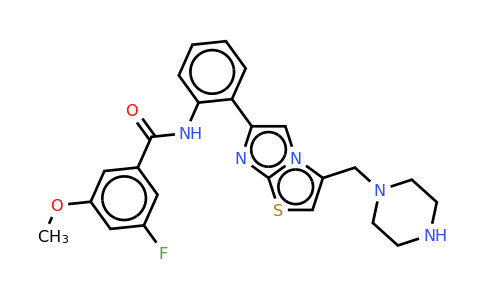 CAS 925437-64-5 | 3-Fluoro-5-methoxy-N-(2-(3-(piperazin-1-ylmethyl)imidazo[2,1-B]thiazol-6-YL)phenyl)benzamide
