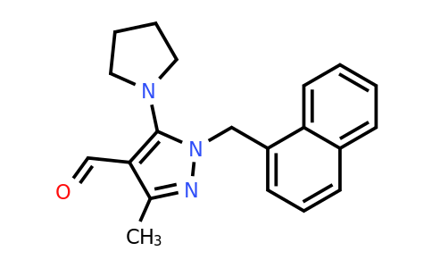 CAS 926189-81-3 | 3-methyl-1-[(naphthalen-1-yl)methyl]-5-(pyrrolidin-1-yl)-1H-pyrazole-4-carbaldehyde
