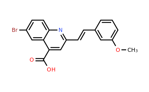 CAS 926196-71-6 | 6-Bromo-2-[2-(3-methoxyphenyl)ethenyl]quinoline-4-carboxylic acid