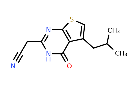 CAS 926208-72-2 | 2-[5-(2-Methylpropyl)-4-oxo-3H,4H-thieno[2,3-d]pyrimidin-2-yl]acetonitrile