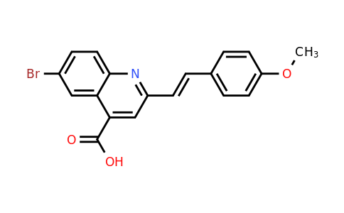 CAS 926222-82-4 | 6-Bromo-2-[2-(4-methoxyphenyl)ethenyl]quinoline-4-carboxylic acid