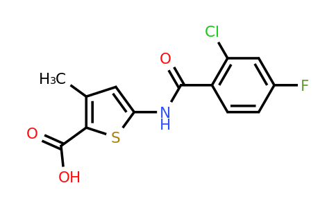 CAS 926235-15-6 | 5-(2-Chloro-4-fluorobenzamido)-3-methylthiophene-2-carboxylic acid