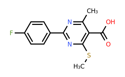 CAS 926239-89-6 | 2-(4-Fluorophenyl)-4-methyl-6-(methylsulfanyl)pyrimidine-5-carboxylic acid