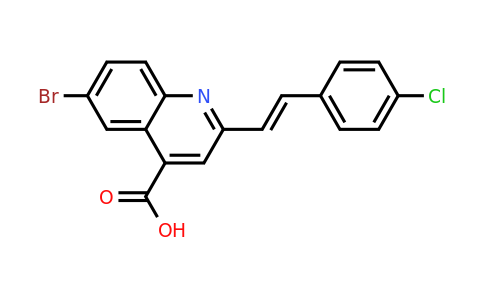 CAS 926253-71-6 | 6-Bromo-2-[2-(4-chlorophenyl)ethenyl]quinoline-4-carboxylic acid