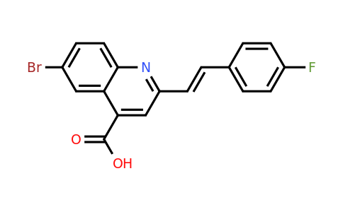 CAS 926254-74-2 | 6-Bromo-2-[2-(4-fluorophenyl)ethenyl]quinoline-4-carboxylic acid