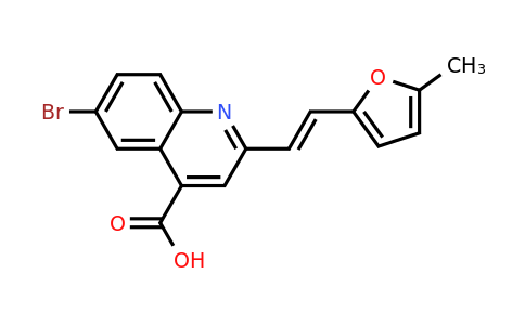 CAS 926273-86-1 | 6-Bromo-2-[2-(5-methylfuran-2-yl)ethenyl]quinoline-4-carboxylic acid