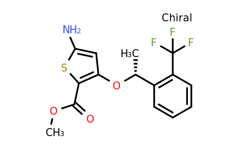 CAS 929039-92-9 | (R)-Methyl 5-amino-3-(1-(2-(trifluoromethyl)phenyl)ethoxy)thiophene-2-carboxylate