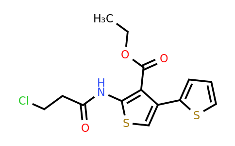 CAS 929971-63-1 | Ethyl 2-(3-chloropropanamido)-4-(thiophen-2-yl)thiophene-3-carboxylate