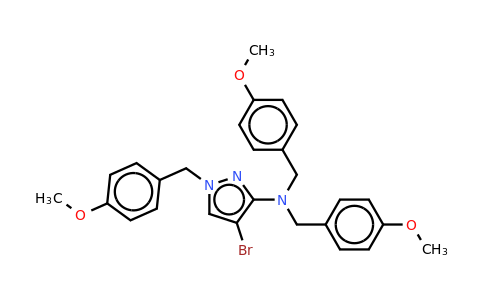1H-Pyrazol-3-amine, 4-bromo-N,n,1-tris[(4-methoxyphenyl)methyl]-