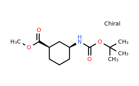 CAS 930596-35-3 | Cyclohexanecarboxyli​c acid, 3-​[[(1,​1-​dimethylethoxy)​carbonyl]​amino]​-​, methyl ester, (1R,​3S)​-​rel-