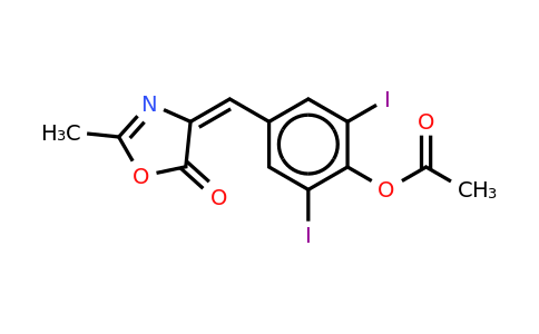 CAS 93087-37-7 | 4-(4-Acetoxy-3,5-diiodobenzal)-2-methyl-5-oxazolene