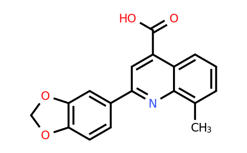 CAS 932796-11-7 | 2-(Benzo[d][1,3]dioxol-5-yl)-8-methylquinoline-4-carboxylic acid