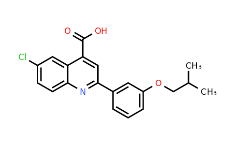 CAS 932796-29-7 | 6-Chloro-2-(3-isobutoxyphenyl)quinoline-4-carboxylic acid