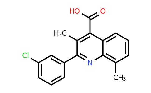 CAS 932929-06-1 | 2-(3-Chlorophenyl)-3,8-dimethylquinoline-4-carboxylic acid