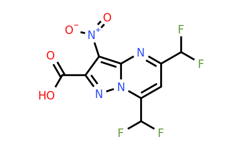 CAS 937601-43-9 | 5,7-Bis(difluoromethyl)-3-nitropyrazolo[1,5-a]pyrimidine-2-carboxylic acid