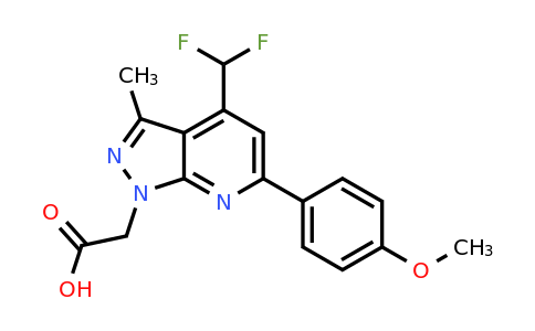 CAS 937607-18-6 | 2-(4-(Difluoromethyl)-6-(4-methoxyphenyl)-3-methyl-1H-pyrazolo[3,4-b]pyridin-1-yl)acetic acid